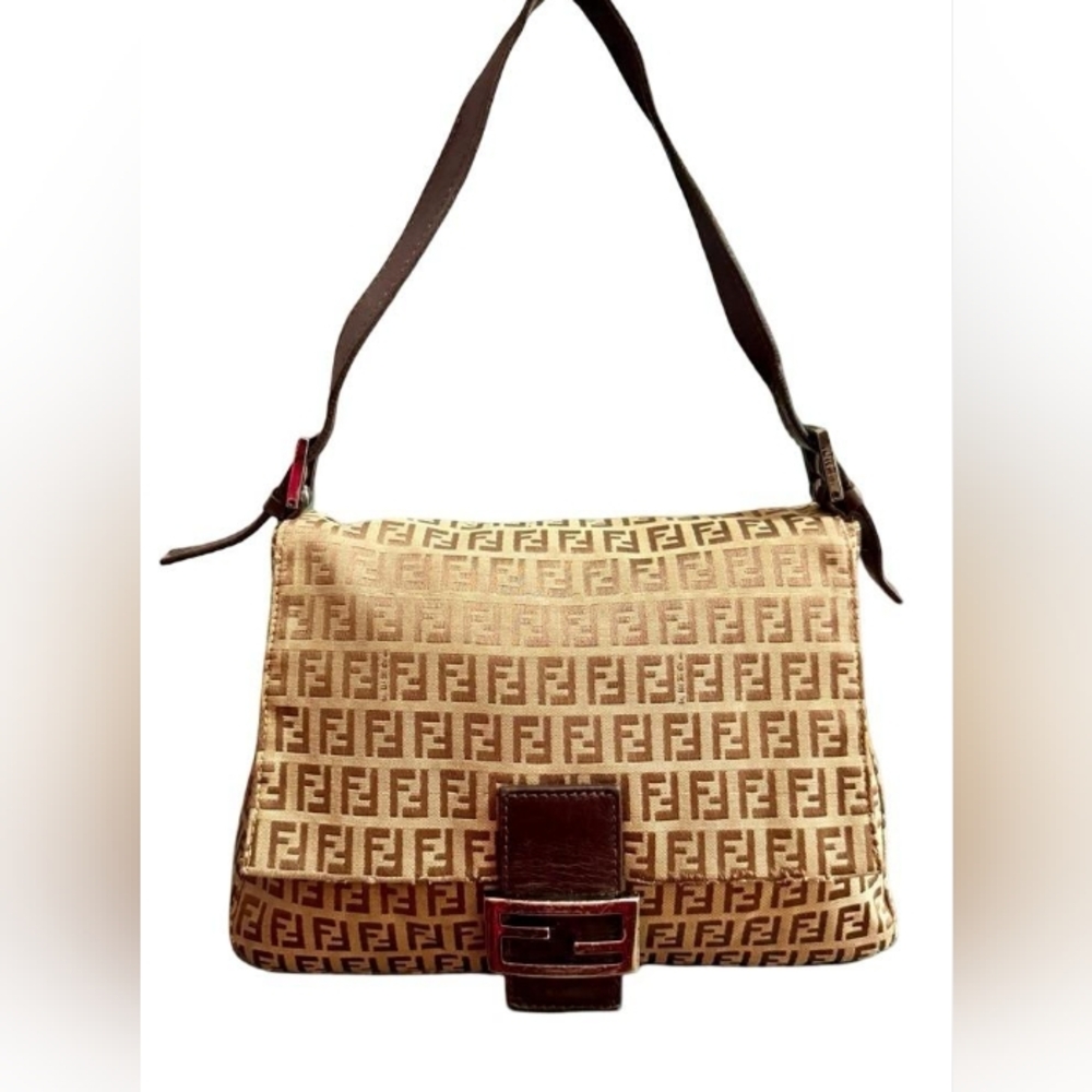 Authentic Fendi Mamma Baguette Shoulder Bag